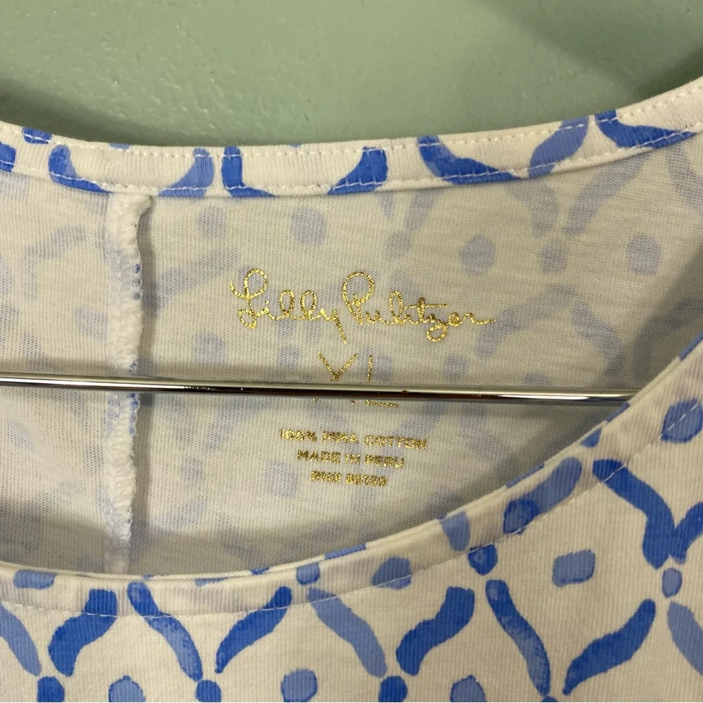 Lilly Pulitzer Luella‎ Mini Dress XL Blue White Sleeveless